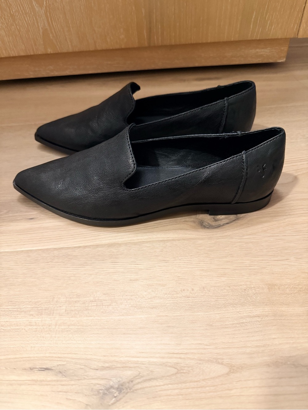 Frye Women's Black Pointed Slip-On Loafers NWT